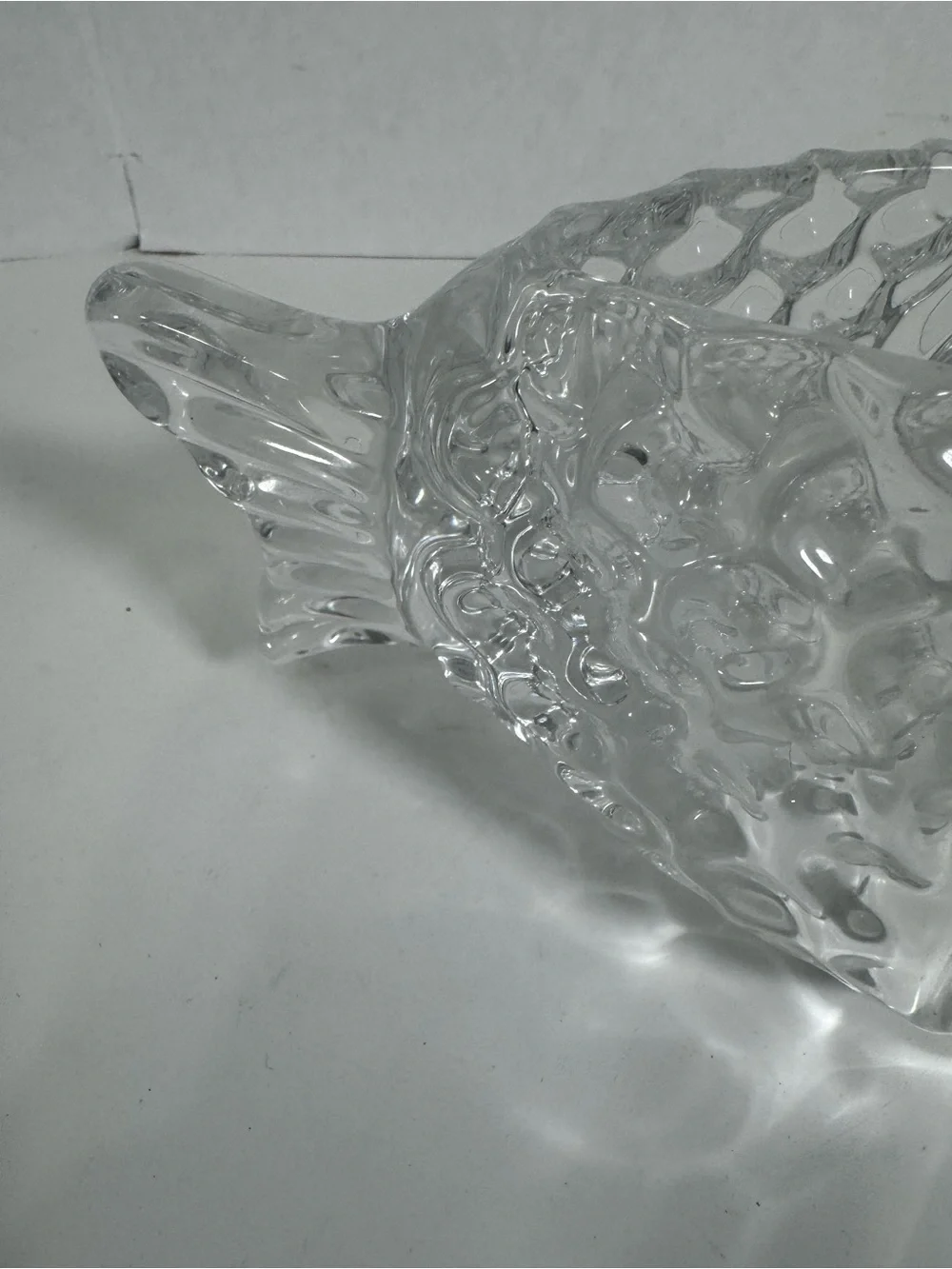 Whimsical Clear Glass Fish Vessel, Cocktail Glass, Candy Dish, Trinket Holder